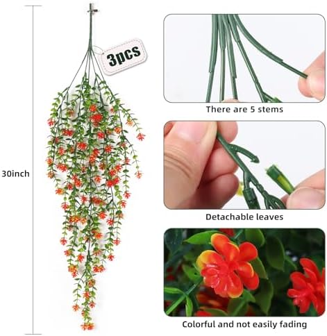 RECUTMS Faux Hanging Plants Draping Greenery Artificial Vines for Outdoors - Image 2