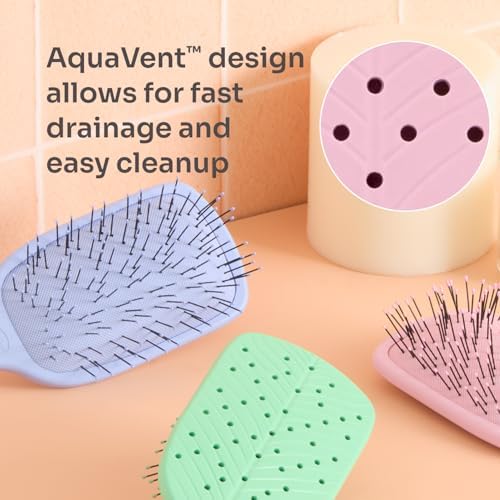 Wet Brush Go Green Thick Hair Paddle Detangling Brush, Pink - Ultra-Soft IntelliFlex Bristles With AquaVent - Gently Loosens Knots While Minimizing Pain - Curly, Coarse, Long Hair (Pack of 2) - Image 6