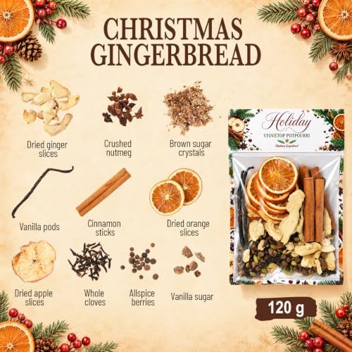 1 Pcs Simmer Pot Stovetop Potpourri 120G Christmas Gingerbread - Image 2