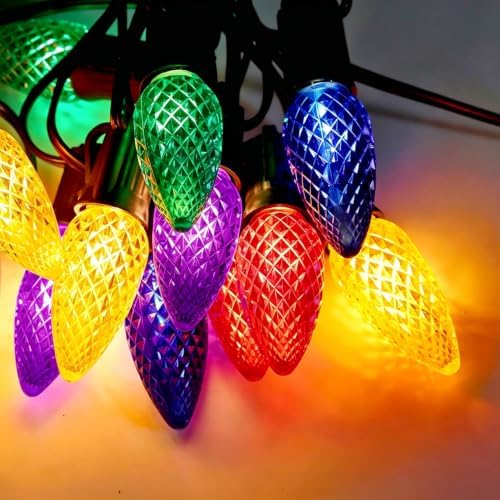 50PACK Multicolor C9 LED Christmas Lights Shatterproof Waterproof Plastic - Image 3