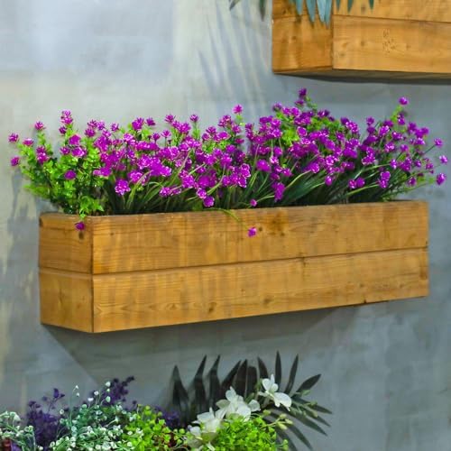WILLBOND 12 Bundles UV Resistant Faux Flowers, Fuchsia - Image 6