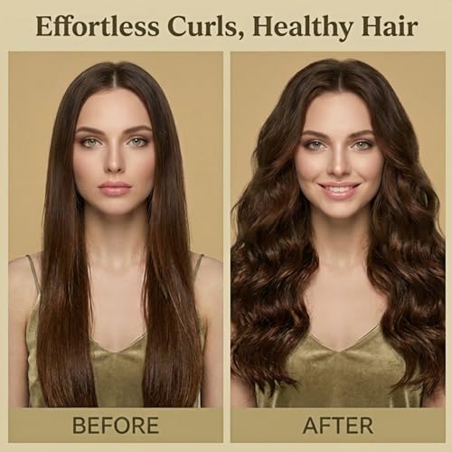 Heatless Curls Overnight Hair Curlers Set – 4PCS Jumbo Velvet Rollers with Shower Cap, No-Damage Flexi Rods for Beautiful Waves(khaki) - Image 4