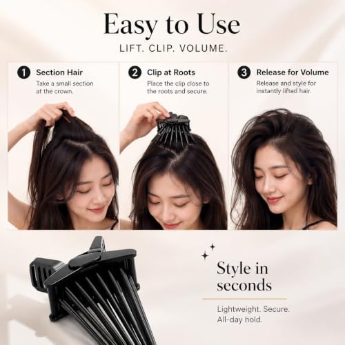 Hair Volume Clips, 19-Pin Root Clips for Curly Hair Volume, Portable Heatless Volumizing Hair Styling Tool for Fine Flat & Curly Hair, Lightweight Travel-Friendly Hair Volume Tool for Women & Men - Image 5