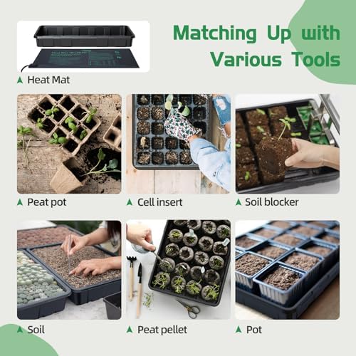 SOLIGT Extra Thick Heavy Duty 10 Pack 1020 Seed Starting Trays - Image 4