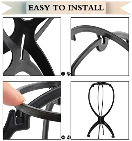DANSEE Short Wig Stand 2 Pack ,Wig Holder for Multiple Wigs - Image 3