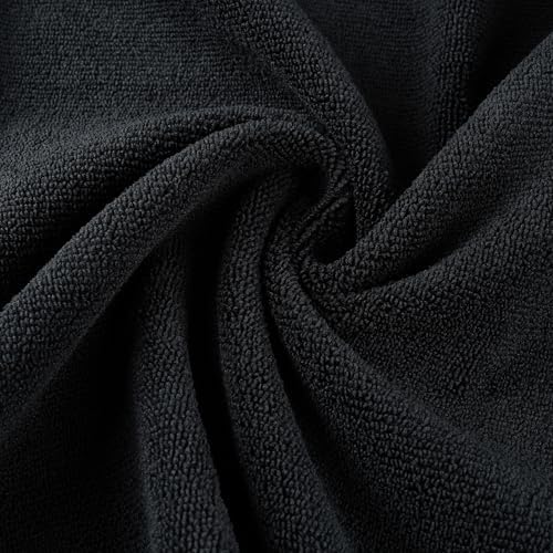 MICROFI New Microfiber Hair Drying Salon Towels, 16 x 29 inches, 4 Pack, Quick Dry, Lint Free 340 GSM (Black) - Image 2