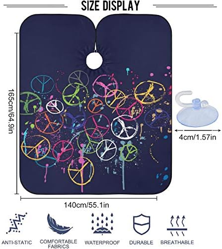 visesunny Professional Barber Cape Polyester Hair Cutting Salon Cape Apron Anti-Static Beard Bib Grooming Apron - Image 7