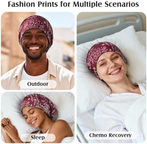 YFONG Silk Lined Bonnet for Sleeping Women Men, 22 Momme Mulberry Sleep Cap - Image 6