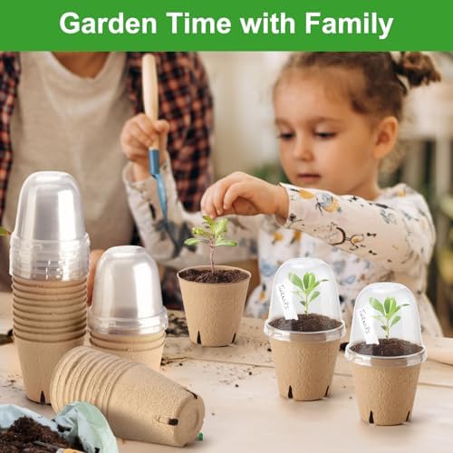 36 Set 3.15 Inch Peat Pots Plant Starters for Seedling with Humidity Dome - Image 7