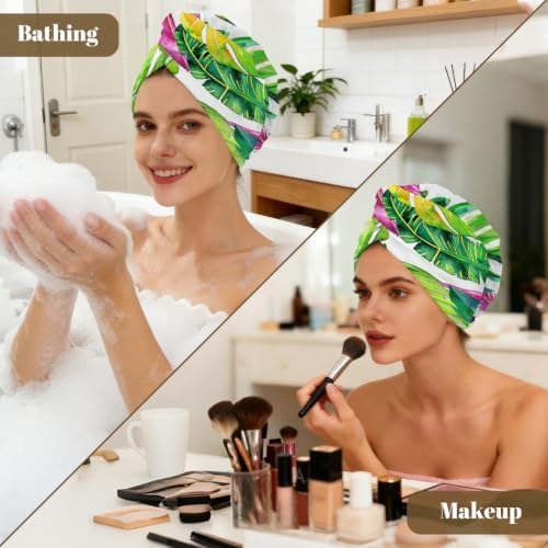 Hair Towels(Vibrant Tropical Monstera Leaves) - Image 6