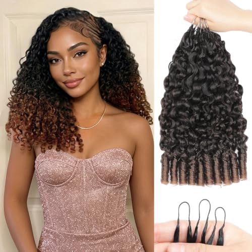 Human Hair for Women 18 Inch T1B/30# Invisible Crochet Knots Hair 125G by EINbeauty