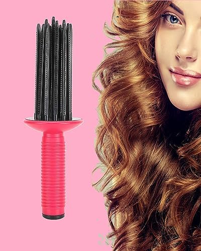 Hair Fluffy Styling Curler Curls Comb,Hair Curler Curling Make Up Brush Roller Tool Portable Comb Anti‑Slip Professional Round Hair Brush for Home Personal Use Travel - Image 6