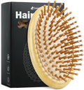 Bamboo Hair Brush – Scalp Massager for Hair Growth & Detangling by Combetter