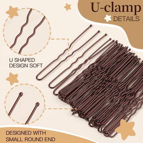 FANDAMEI Hair Net for Kids, Invisible Hair Nets 20PCS with 40PCS U Shaped Bobby Pins, 30cm Hair Nets for Buns, Bun Hair Nets for Ballet Girls Hair Accessories Set for Women, Girls-Light Brown - Image 4