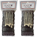 ALAZCO 14 pc Vintage Style Hair Roller Medium BRUSH ROLLERS & PINS Mesh Hair Curlers With Bristles 2.5"x 3/4", with Flexible Locking Pins by ALAZCO