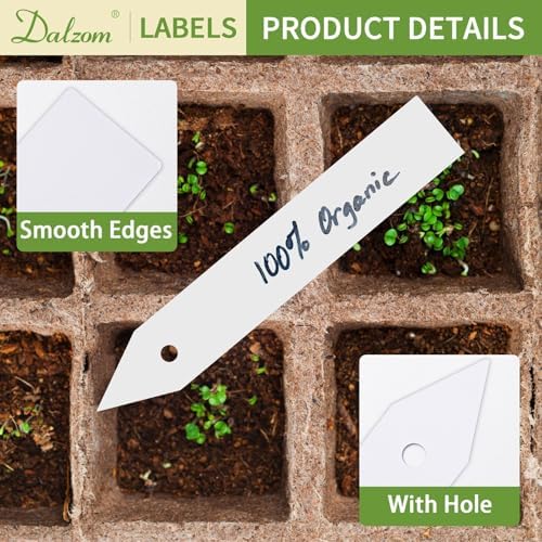 Dalzom® 300Pcs 4" Plant Labels with Marker Pen, Waterproof Plastic Plant Tags for Outdoor Seedlings Vegetable Garden Signs Markers Label Stakes (Multicolor) - Image 3