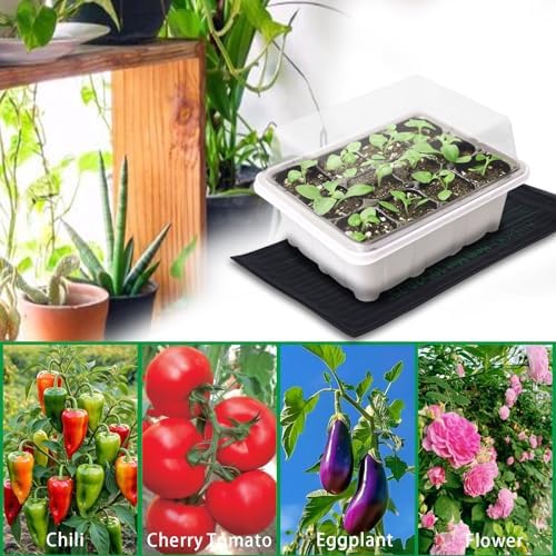 AIICIOO 2 Pack Seedling Heat Mats 10"x 20.75" Warm Hydroponic Heating Pad for Indoor Gardening, Seed Starting Germination, Greenhouse, Brewing - Image 6