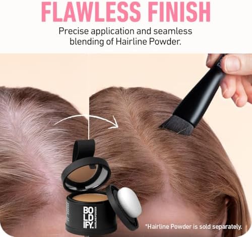 BOLDIFY Hairline Powder Brush, Root Touch Up Brush Applicator – Four-Ended - Image 5