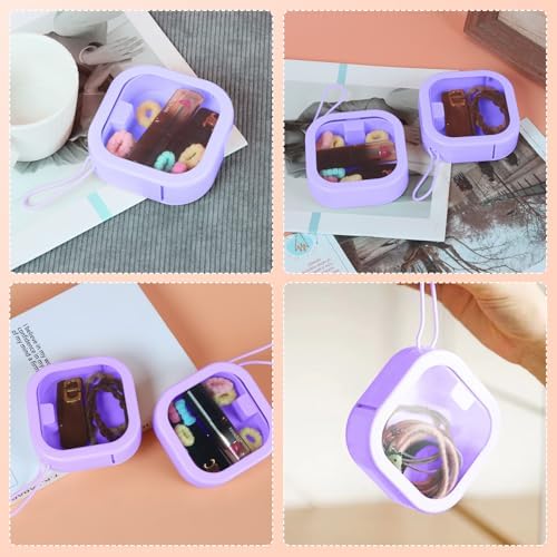 Hair Tie Organizer, Small Portable Hair Accessories Storage Can Be Stackable Or Hung On The Wall, Small Items Holder Hair Tie Organizer for Jewelry Hair Stuff Hair Clip Cotton Swab - Image 6