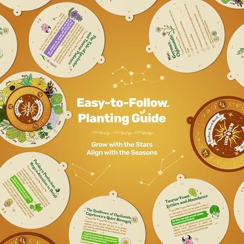 Lush&Dew Zodiac Garden Seed Bank Earth Sign, Gardening Gifts for Women Men - Image 4