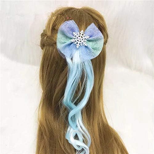 Princess Wig Braid with Tiara Necklace Gloves Princess Dress Up Costume Halloween Cosplay Accessories for Kids Girls - Image 6