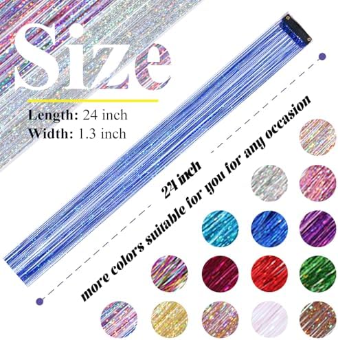 Hair Tinsel Clip in Blue Fairy Hair Tinsel Kit - Image 6