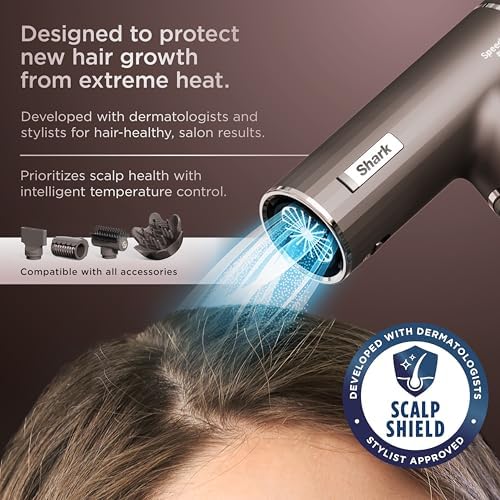 Shark SpeedStyle Pro Flex High-Velocity Dryer, Scalp Shield, HD542 - Image 4