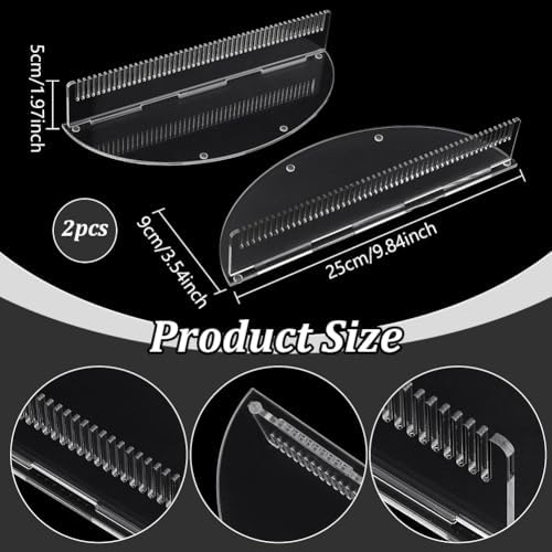 NBEADS 2 Sets Hair Extension Holder, Acrylic Hair Extensions Stand Organizer Hair Hanger Tool for Washing, Coloring, Styling, Blow-Drying of Weft, Clip-In, Clear, 9.9x3.5x2 Inch - Image 2