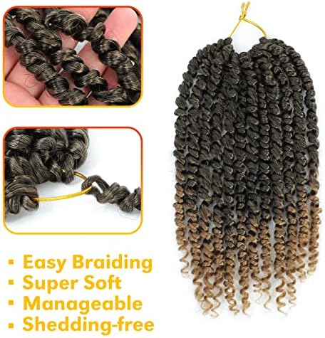 PreTwisted Passion Twist Crochet Hair 8 Inch 9 Packs T27 - Image 5