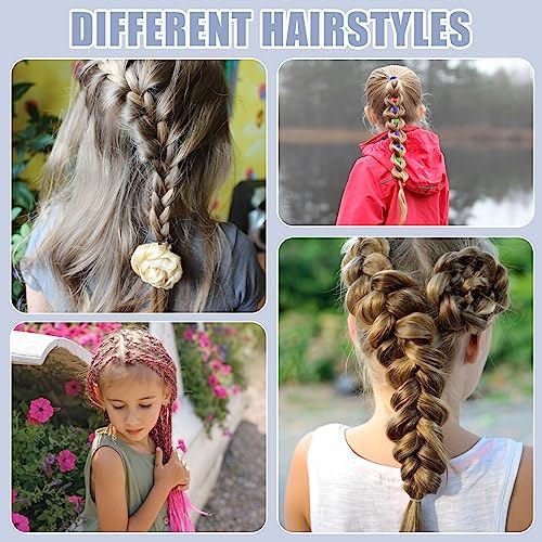 Rubber Bands and Hair Styling Tools Set: 1500 Pcs Elastic Hair Ties with Organizer Box, Baby/Toddler Hair Accessories Gift for Women and Kids - Image 5