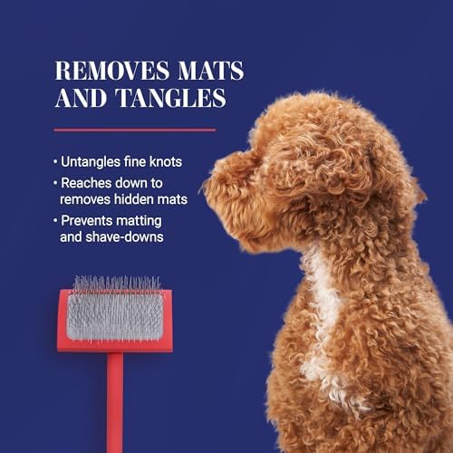 Chris Christensen Big G Dog Slicker Brush, Groom Like a Professional, Fluff Detangle Style, Saves Time Energy, Made in Germany, Coral, Medium - Image 6