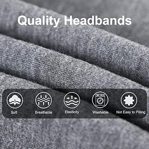 XTREND 4 Pcs Wide Headbands for Women Stylish Head Wraps Boho Sport Yoga Headband Hair Accessories Solid Color Breathable Ultra Soft Head Band Tie for Women (Black, Army Green, Turmeric, Orange) - Image 4