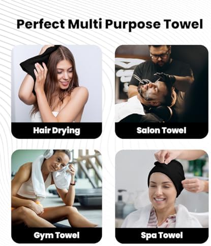 Avalon Towels Salon Towel - Black and White Hand Towels Bulk Pack of 24 - 100% Cotton Absorbent Spa, Facial & Gym Towel for Working Out - 16x27 Inches (Not Bleach Proof) - Image 6