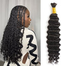 YWIGS Deep Wave Bulk Human Braiding Hair for Boho Braids 50G 20inch NC by YWIGS