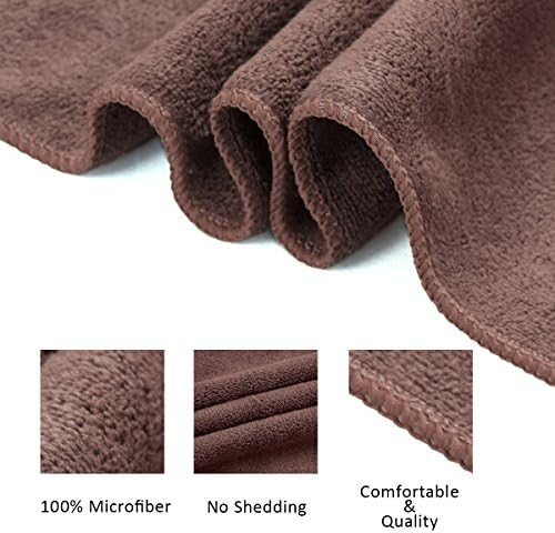 JML Microfiber Towels, Bath Towel Sets (6 Pack, 27" x 55") - Extra Absorbent, Fast Drying, Multipurpose for Bath, Swimming, Fitness, Sports, Yoga, Blue/Brown/Purple - Image 3
