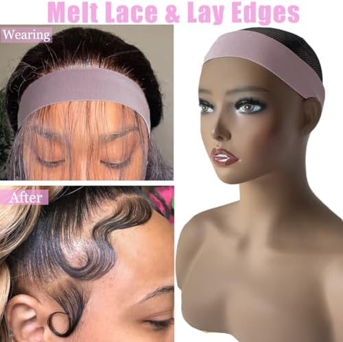 Elastic Bands for Wig 4 Pcs Set Wig Band Lace Melting Edge Wrap Lay Edges - Image 3
