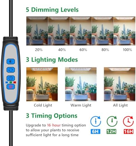 Seed Starting Grow Light, 552 LED Full Spectrum Plant Lamp 4 Panel - Image 2