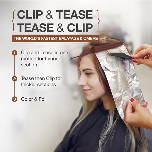 ColorBow Rat Tail Combs, Teasing Comb, Flat Iron Combs for women, Parting Combs for braiding hair, Hairstylist essentials for Highlights - Balayage board hair combs for Styling & Cutting (2 Pack) - Image 4