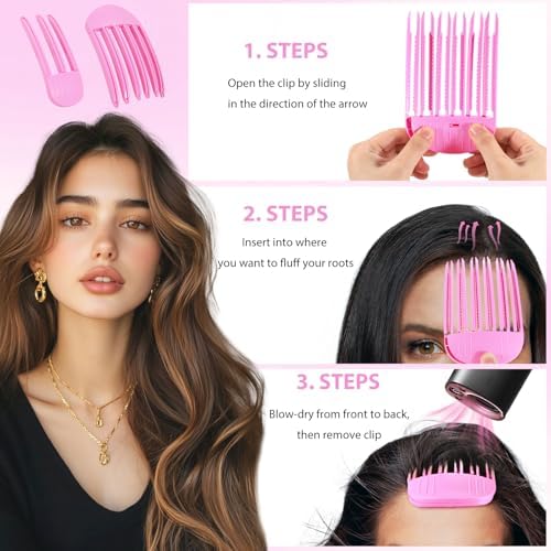 Volumizing Hair Clips for Women 2PCS, Hair Volume Clip Styling Tools Volumizing Comb for Fluffy Bangs Clips for Root Lift, Root Booster Clips - Image 4