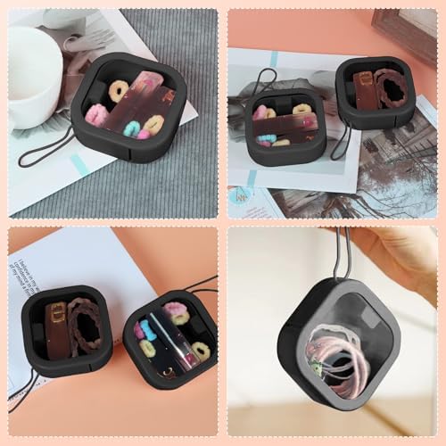 Hair Tie Organizer, Small Portable Hair Accessories Storage Can Be Stackable Or Hung On The Wall, Small Items Holder Hair Tie Organizer for Jewelry Hair Stuff Hair Clip Cotton Swab - Image 6