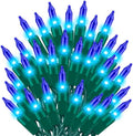Ultra-Bright Connects End to End Blue Christmas Mini Light 300L 63.8Ft(2Sets-Each 150L)UL Listed Incandescent Bulb String Light for Indoor Outdoor Holiday Garden Party Christmas Tree Decor by TWINGLEHOME