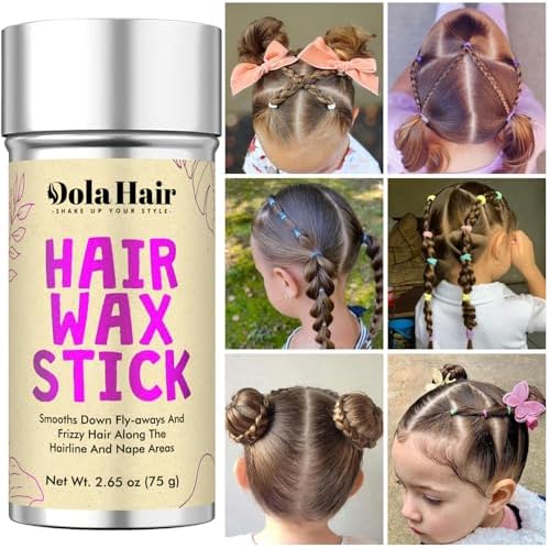 Dolahair Hair Wax Stick - Flyaway Control and Styling Pomade for Kids, Women, and Men - Accessorie Slick Back Hair Brush Kit Hair Bun Maker 20 Pcs Hair Ties (Pack of 3) - Image 3
