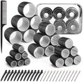 4 Sizes Hair Rollers Set with Clips - 50 Pcs Hair Curlers Rollers for Women, Self Grip Holding Hair Roller for Hair Long Medium Short Bangs Thick Fine Volume Thin, Black by PIKBIU