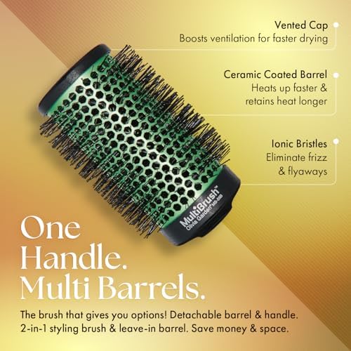 Olivia Garden MultiBrush - Non-Electrical Detachable Thermal Brush with Ceramic Barrel - Image 3