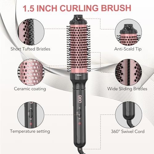 1.5 inch Thermal Brush, Dual Voltage Heated Round brushe,Curling Brush - Image 5
