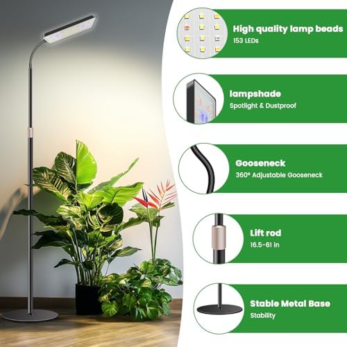 Floor Plant Lights for Indoor Growing, Full Spectrum Grow Light - Image 4