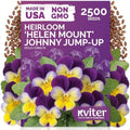 2,500 Johnny Jump Heirloom Flower Seeds for Planting, Viola Cornuta by KVITER