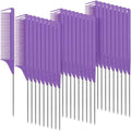 Patelai 30 Pcs Rat Tail Steel Combs Fine Tooth Bulk,Purple by Patelai