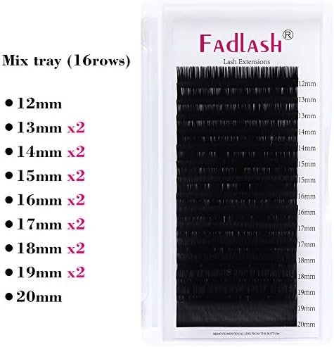 Eyelash Extension 0.15 D Curl 16 Rows Mix-12-20mm Classic Lash Extensions Optinal Thickness 0.10/0.15/0.20/0.25 C/D Curl Mix 8-16mm|12-20mm Silk Lashes Extension (0.15-D, 12-20mm) - Image 6