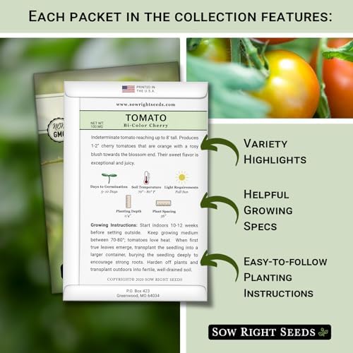 Sow Right Seeds - Cherry Tomato Seed Collection for Planting Home Garden - Image 2